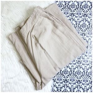 Christian Lacroix : size : L : light cream tan high-rise wide leg trouser pants